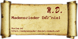 Madenszieder Dániel névjegykártya